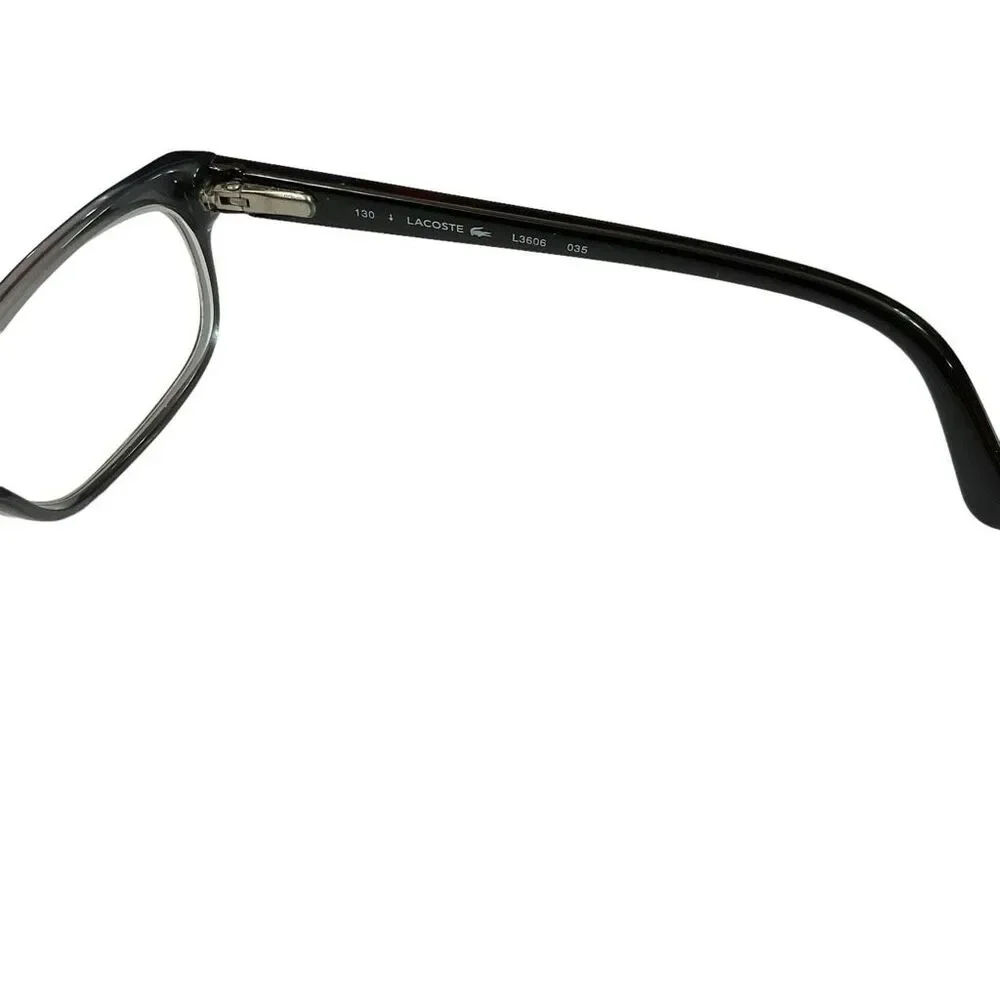 Lacoste Eyeglass Frame Glasses 130 L3606 035 Gray Alligator Stem Full Rim‎
